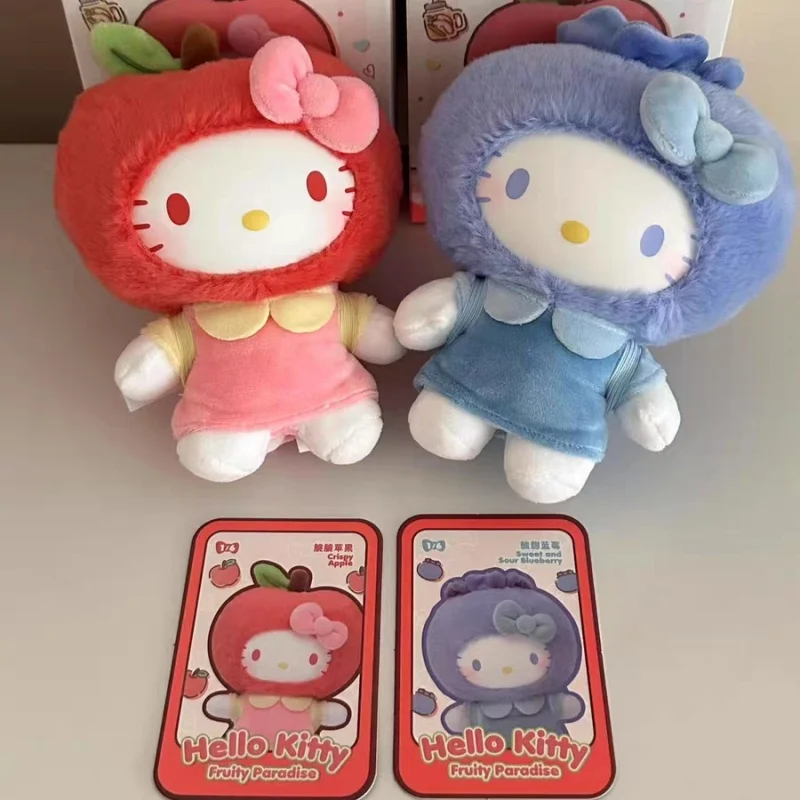 حقيقي مرحبا كيتي الفاكهة الجنة صندوق أعمى هدية عيد ميلاد هدية للأطفال والفتيات سطح المكتب الديكور جمع اللعب