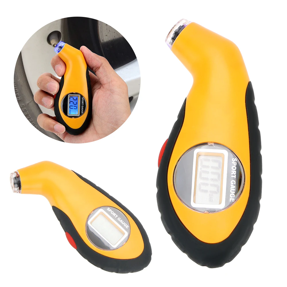 Electronic Digital LCD For Auto Car Motorcycle Tyre Air Pressure Gauge Meter Car Tire Manometer Barometers Tester Tool