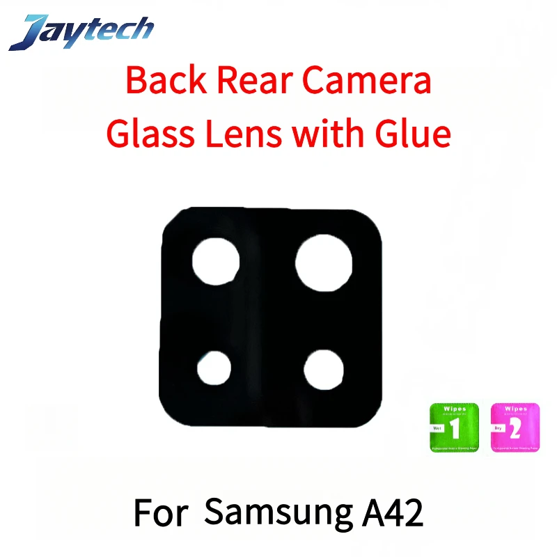 กระจกกล้อง 10 ชิ้น สำหรับ Samsung A42 A51 A52S A54 A70 A72 A75S A80 M01 A01 M31 M32 กระจกเลนส์กล้องหลัง พร้อมกาว
