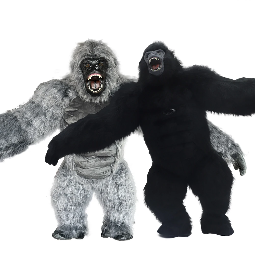Disfraz inflable King Kong de 2,6 m, mascota desfile, personaje adulto, Cosplay, Animal, cumpleaños, fiesta de Halloween, evento, conjunto de felpa