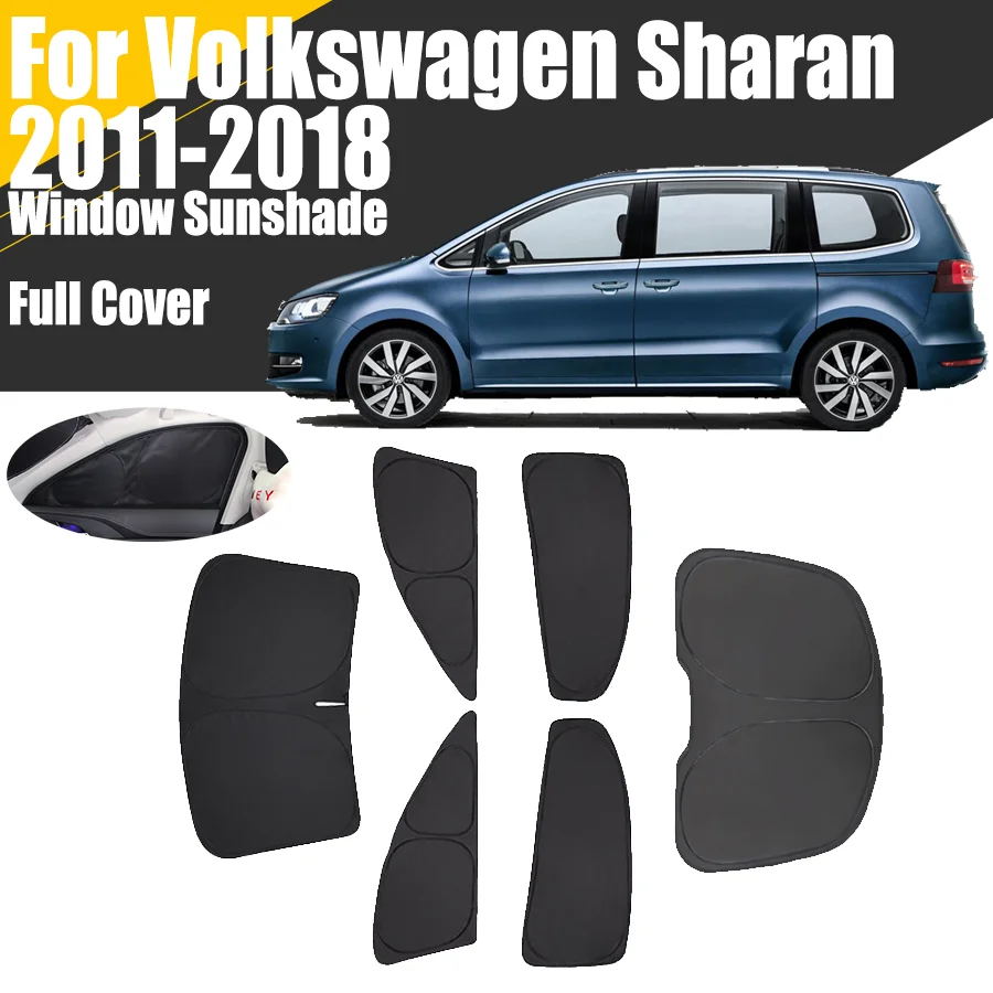 Custom Full Cover Car Window Sunshade For Volkswagen Sharan 2011 - 2018 Privacy Blind Curtain Front Windshield 2012 2015 2016