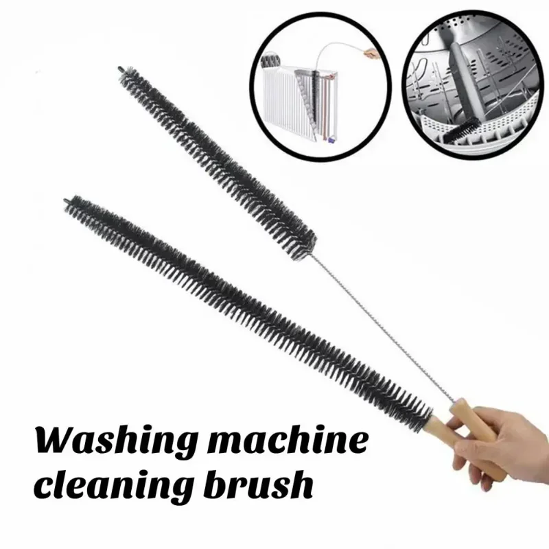 Flexible Long Radiator Cleaning Brush Effective Dust Removal Easy to Clean Nylon Bristles Wood Handle Cleaning Brush