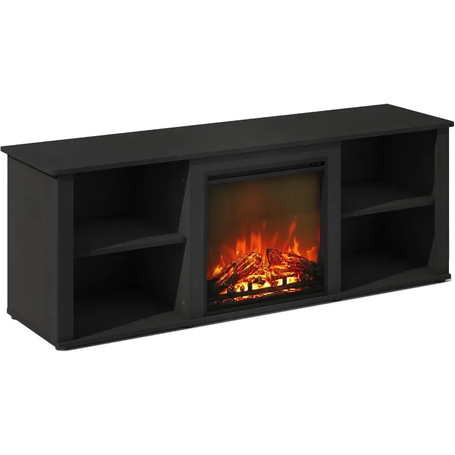 Jensen Sin calor Chimenea eléctrica decorativa Soporte para TV Centro de entretenimiento para TV de hasta 60 pulgadas Americano Sala de estar moderna Ac