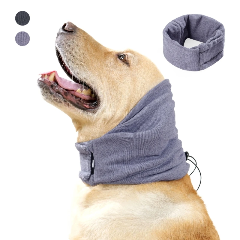 Dog Grooming Ear Wrap Soft Noise-proof Earmuffs Pet Ear Cover Noise Reduction Hearing Protections for Dogs Pet Ear Cover Y5GB