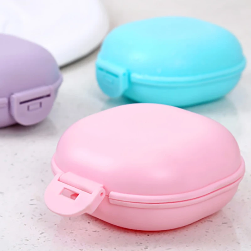 Bathroom Soap Case Mini Soap Box With Lid Portable Storage Dish Home Shower Drain Soap Holder Container Tray Cover Travel Hiking