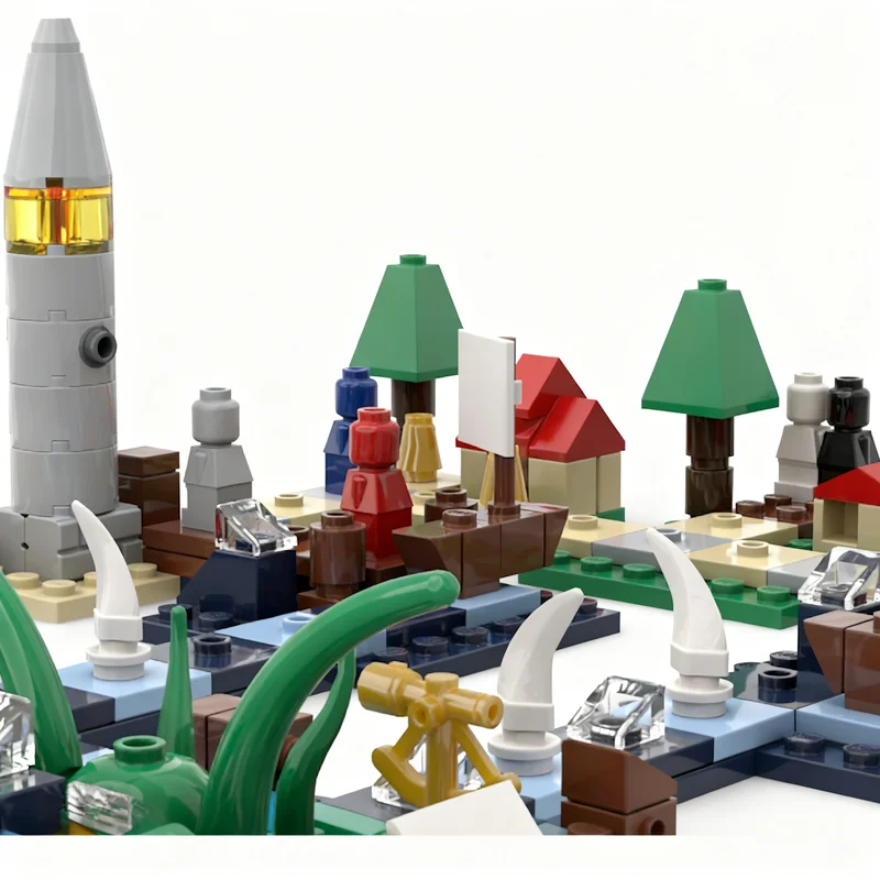 2551pcs MOC Heroica - The Missing Realms Games Model Building Blocks Toy Assemble Birthday Display Education Collection Art DIY