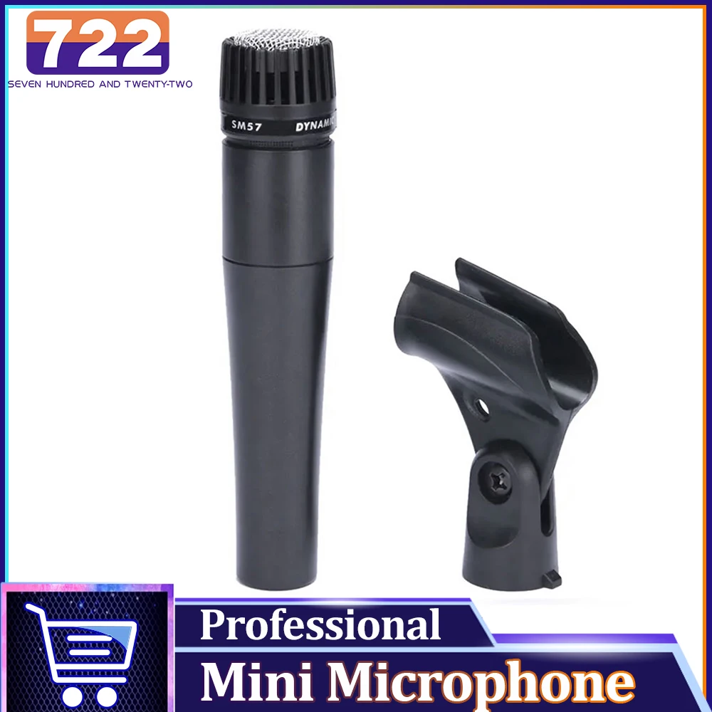 2022 New SM57 Mini Microphone Stereo Studio Mic KTV Karaoke Wired Handheld Mic Universal For Cell Phone PC Voice Recording