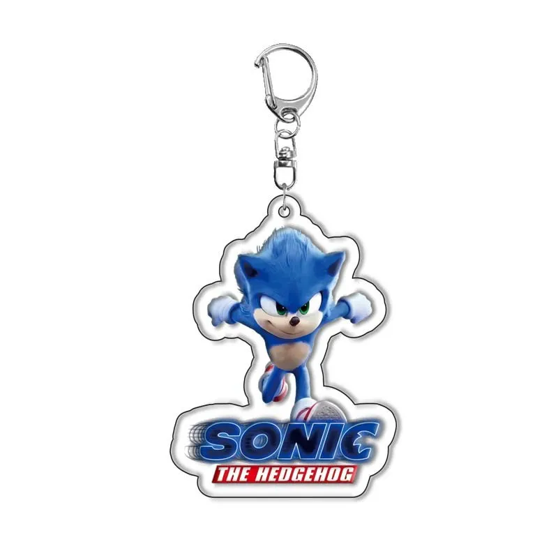 New Sonics Cartoon Keychain Anime Characters Acrylic Keychains Car Keyring Pendant Backpack Accessories Children Gifts Toys