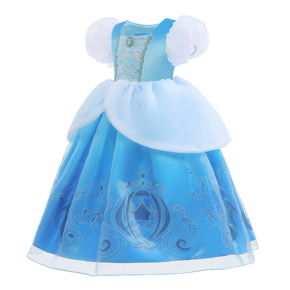 Girls Costume Cinderella Cosplay Princess Dress Children Bithday Surprise Gift Kids Luxury Ball Gown Party Clothes 2-10 Years