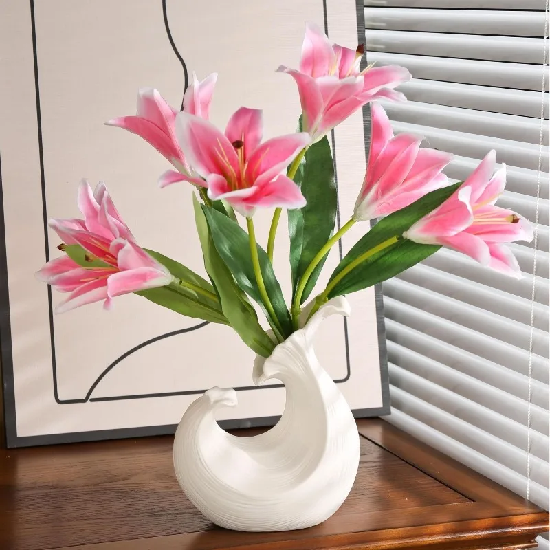 

Creative Ceramic Vase Decoration for Living Room Entrance, Desktop Dining Table, and Dried Flower Decoration