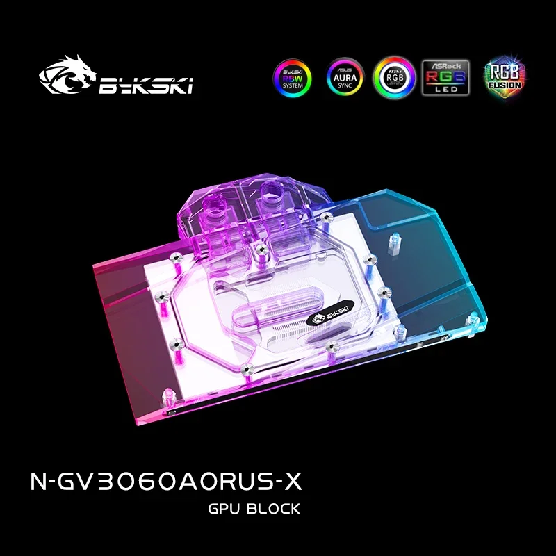 

Водяной блок Bykski для видеокарты GIGABYTE AORUS RTX3060 ELITE 12G/с охлаждением радиатора объединительной платы/N-GV3060AORUS-X