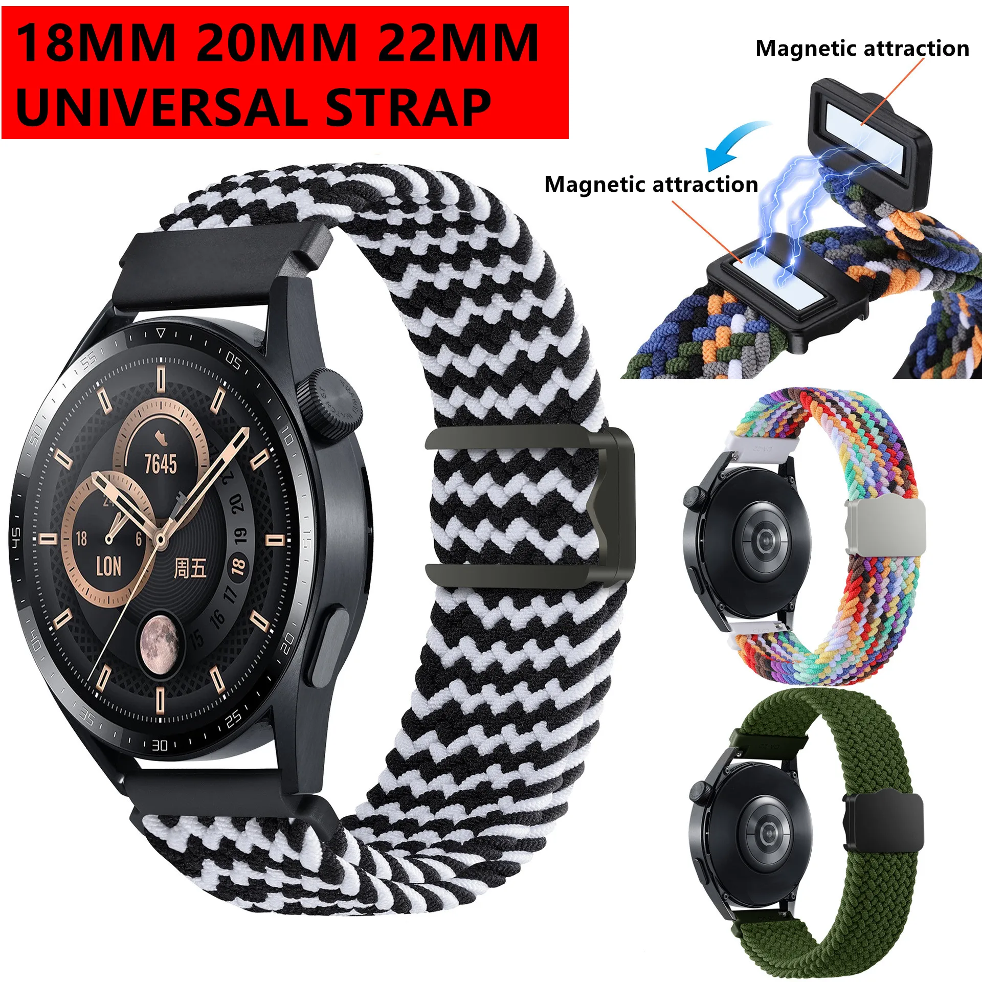 

Ремешок для часов Amazfit gts 4/3/2/gts4 2 mini/Gtr/2e/Pro, браслет для смарт-часов Amazfit Bip/U/3/Pro, 18 мм 20 мм 22 мм