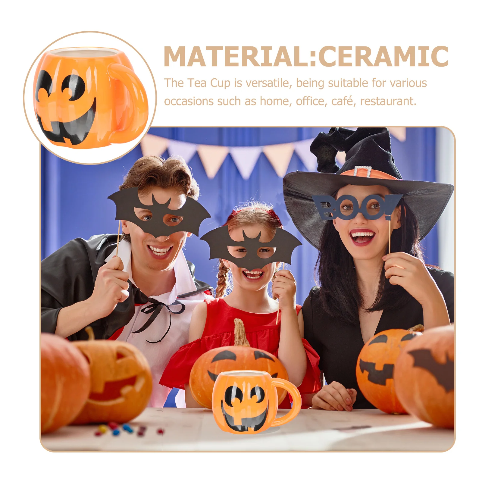 

Керамическая кружка в виде тыквы, креативная кофейная чашка с тыквенным лицом, декоративная чашка для воды, кружка для домашнего использования, керамические кружки для воды