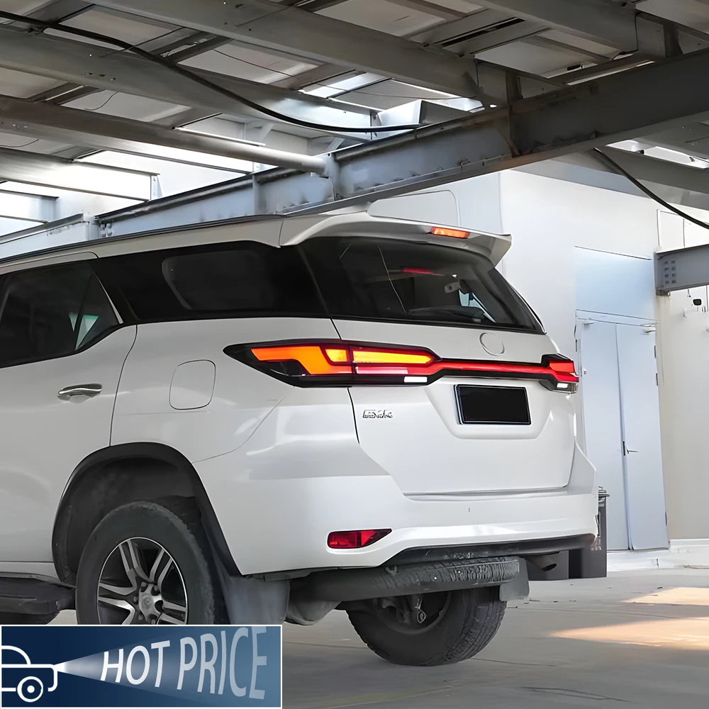 

Автомобильные фары для Toyota Fortuner 2016-2020, светодиодные автоматические задние фонари в сборе, обновленный эффект запуска, задний фонарь заднего хода