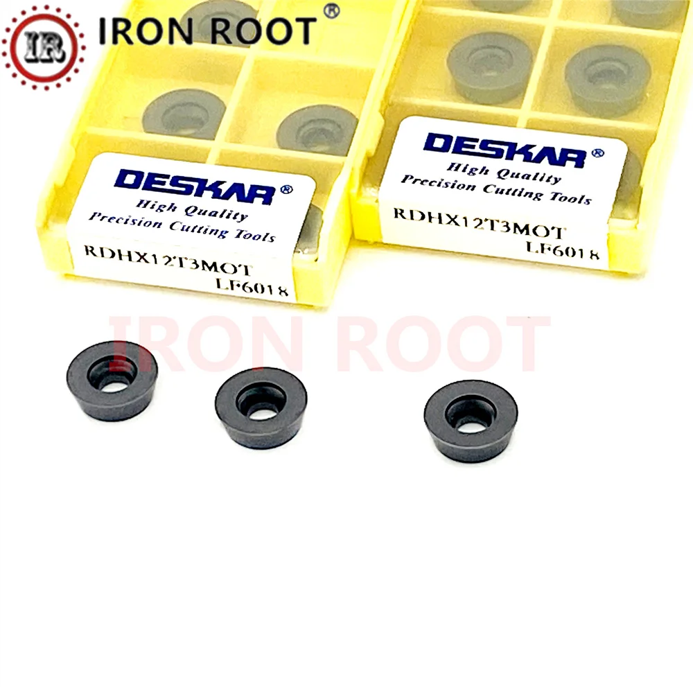 

DESKAR RDHX12T3MOT LF6018 Indexable Milling Insert Carbide Inserts Lathe Machining Milling Tool Lathe Cutting Insert