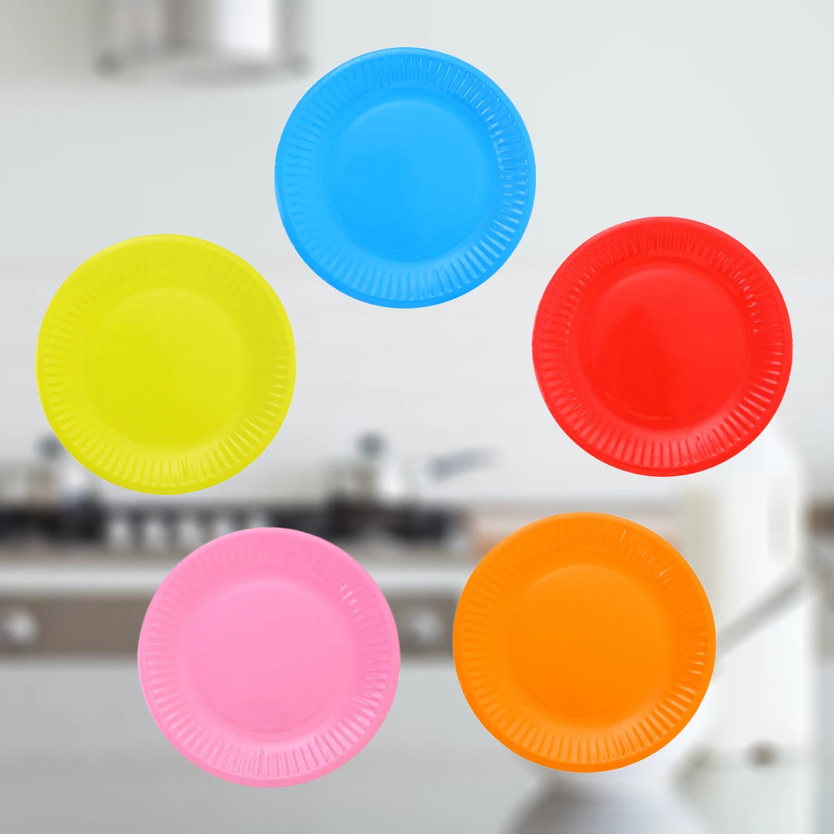 

50 pcs Paper Plates Disposable Dinner Party Assorted Birthday Christmas Child Leak Cut Resistant Eco Friendly Proper Size