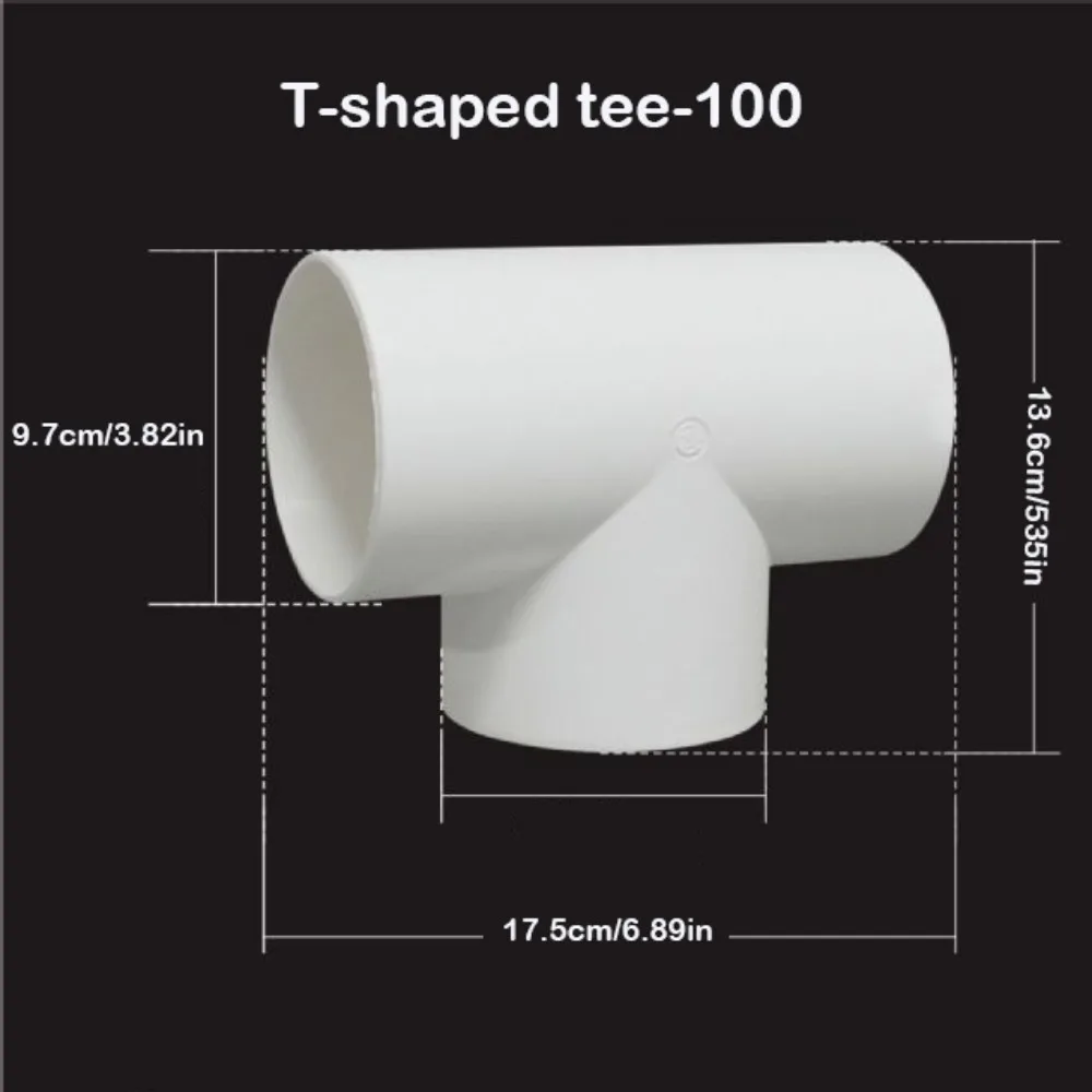 

PP Drain Hose Connector sealed Thickening PVC Exhaust Pipe Fittings Leak-proof Space saving Y Round Pipe Fitting Dishwasher