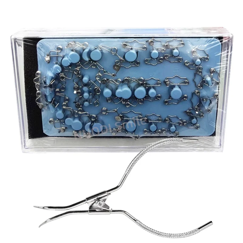 

1Set Dental Matrix Forming Kit Dental Automatic Matrix Bands Ring Sectional Contoured Matrices With Clip Holder Clamps Forceps