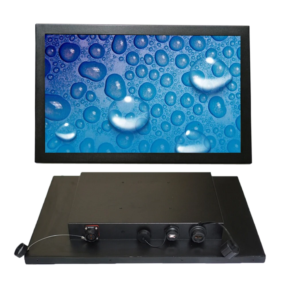 Full IP65 waterproof 19 inch wall mount high brightness 1000 nits outdoor touch screen monitor display