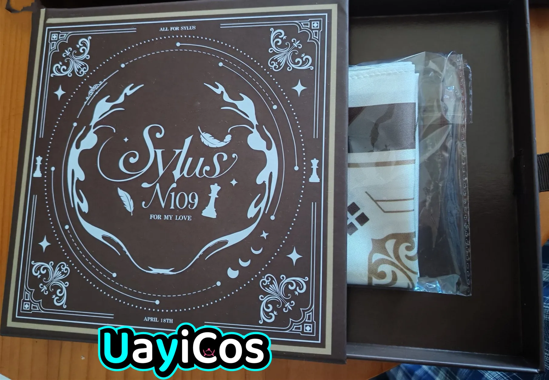 In Stock Official Love and Deepspace Sylus 0418 Happy Birthday Series All For Qinche Badge Scarf Eyeshade Laser ticket Postcard
