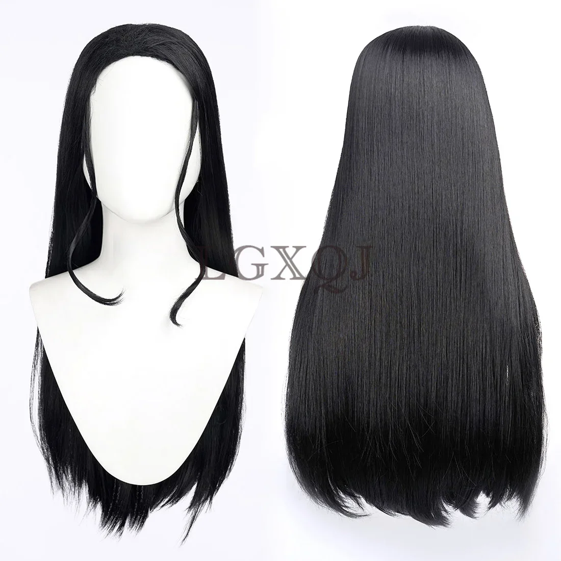 Hot Nico Robin Cosplay Wig Long Black Cosplay Anime Cosplay Wig Heat Resistant Hair Women Miss Allsunday Party Wigs + Wig Cap