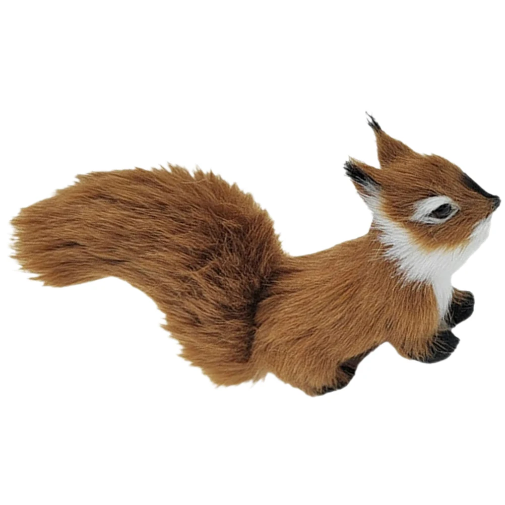

Adorable Squirrel Statue Decoration Garden Artificial Mini Figurine Ornament for Outdoor Home Gray Simulation Animal Craft