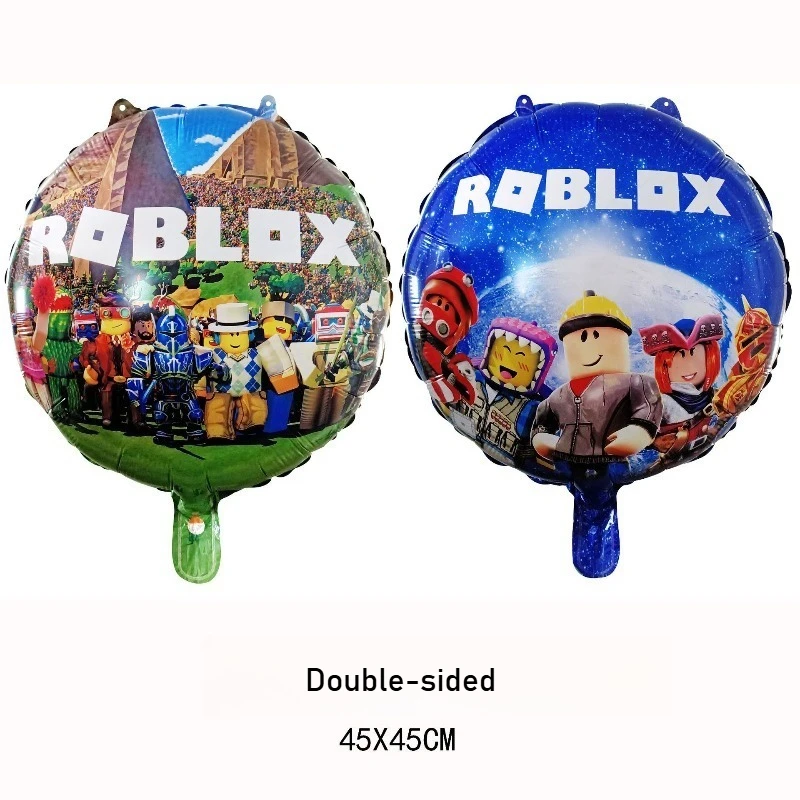 Ballons en Film d'aluminium, série thème ROBLOX, dessin animé, personnage mignon, fournitures de fête d'anniversaire, 20 pièces