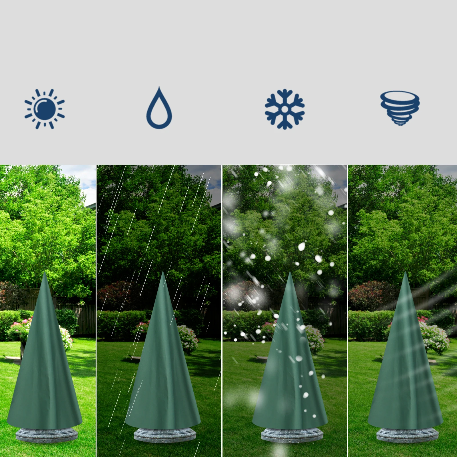 

Fountain Covers Weather Resistant Waterproof Garden Fountain Cover Outdoor Protective Patio Heater Cover Dust Bird Droppings