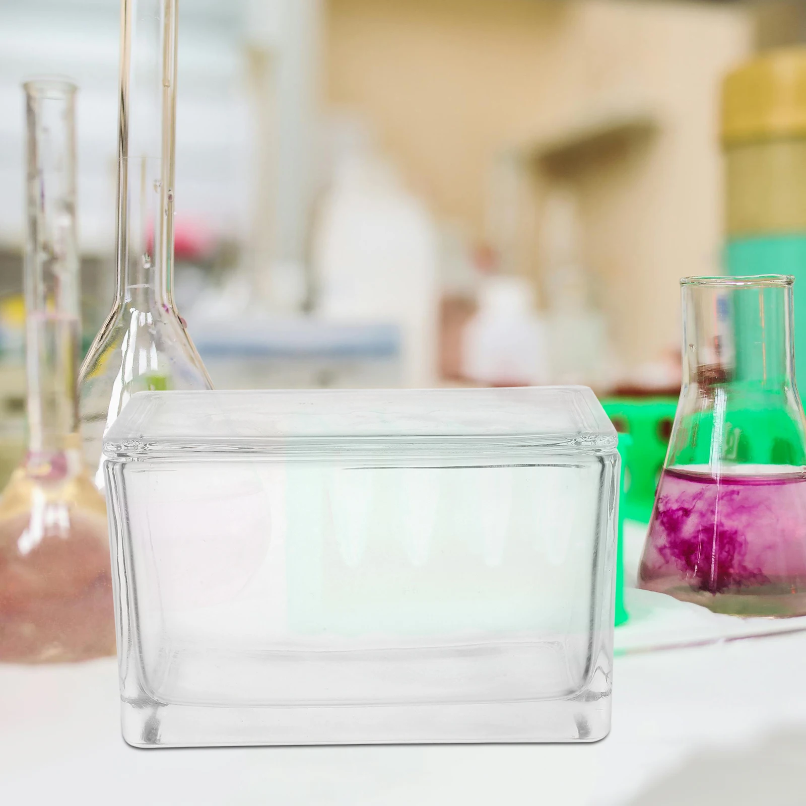 

Dyeing Vat Frosted Glass Microscope Slides Loading Rack Horizontal Fecal Float Solution Accessories Concave