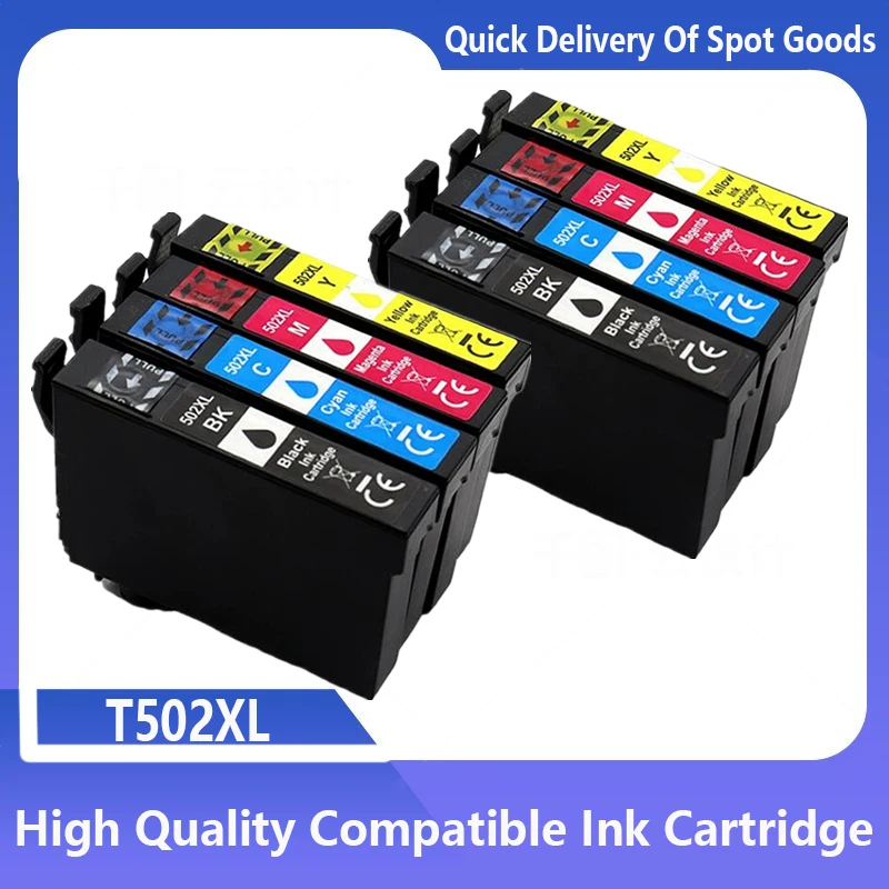 Cartucho de tinta completo T502XL 502 502XL con Chip Compatible con impresoras epson XP5100 xp5105 WF2860 WF2865