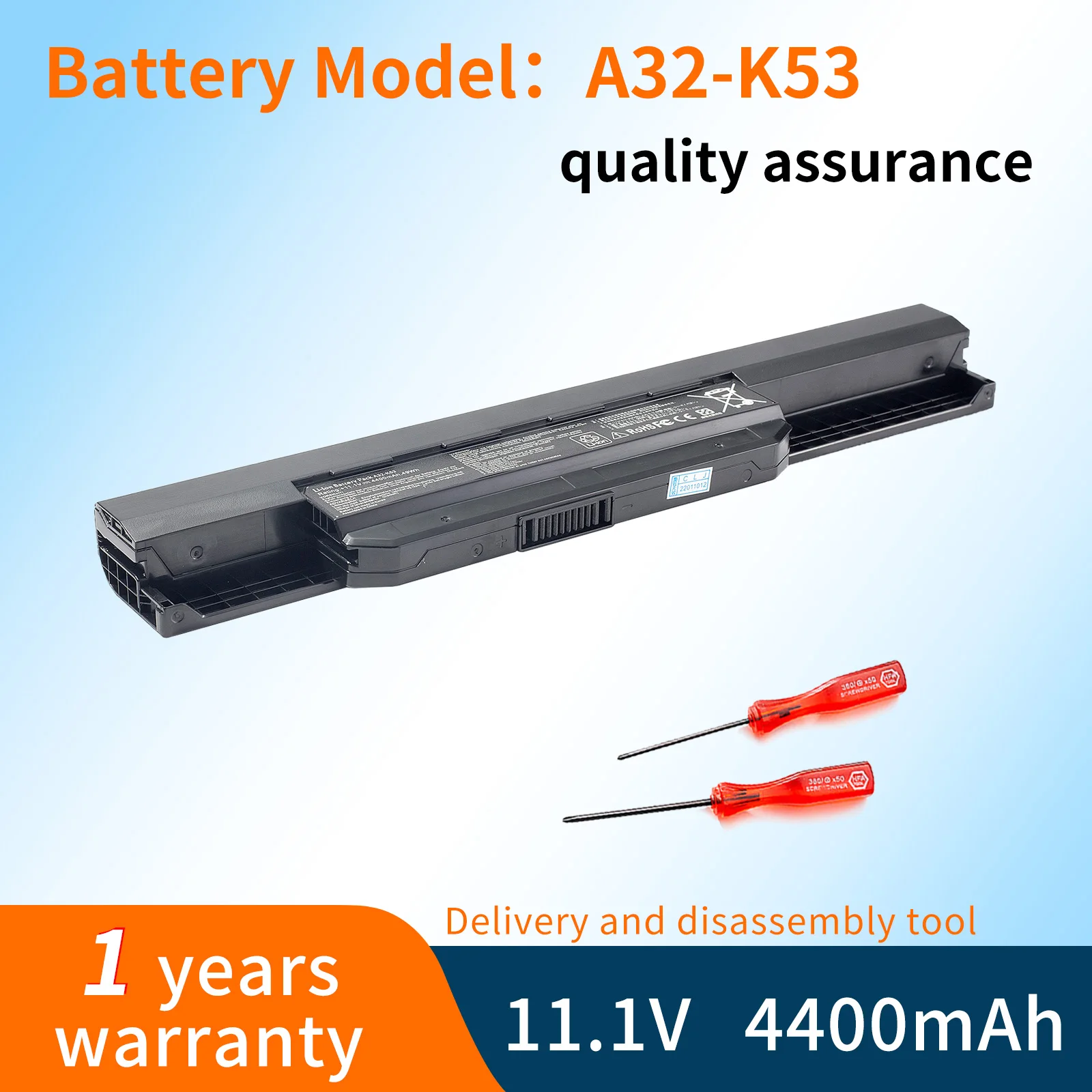 

BVBH A32-K53 Laptop Battery for Asus K53S K53T X53S X54H K53 K53SD K53SV K53U K53E A53S K43E K43S K43SJ K43SV K43U