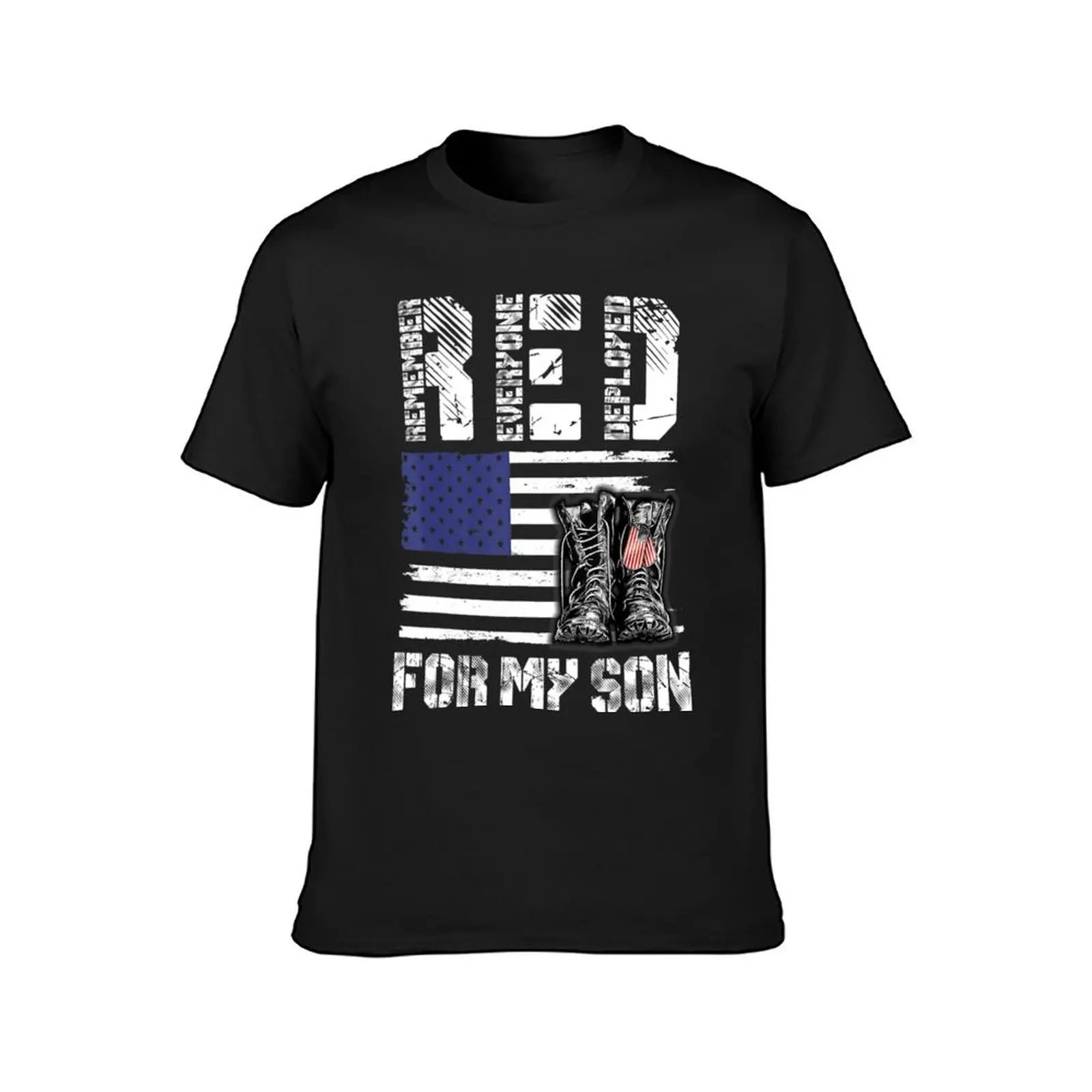 Red Friday For My Son Remember Everyone Deployed Military T-Shirt cute tops sublime t shirts for men pack