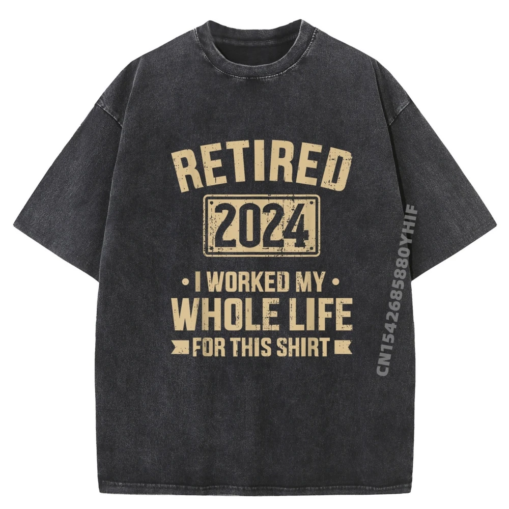 

Уличная хлопковая удобная футболка большого размера на пенсии 2024, работающая в цельную пенсию, мужская потертая рубашка большого размера