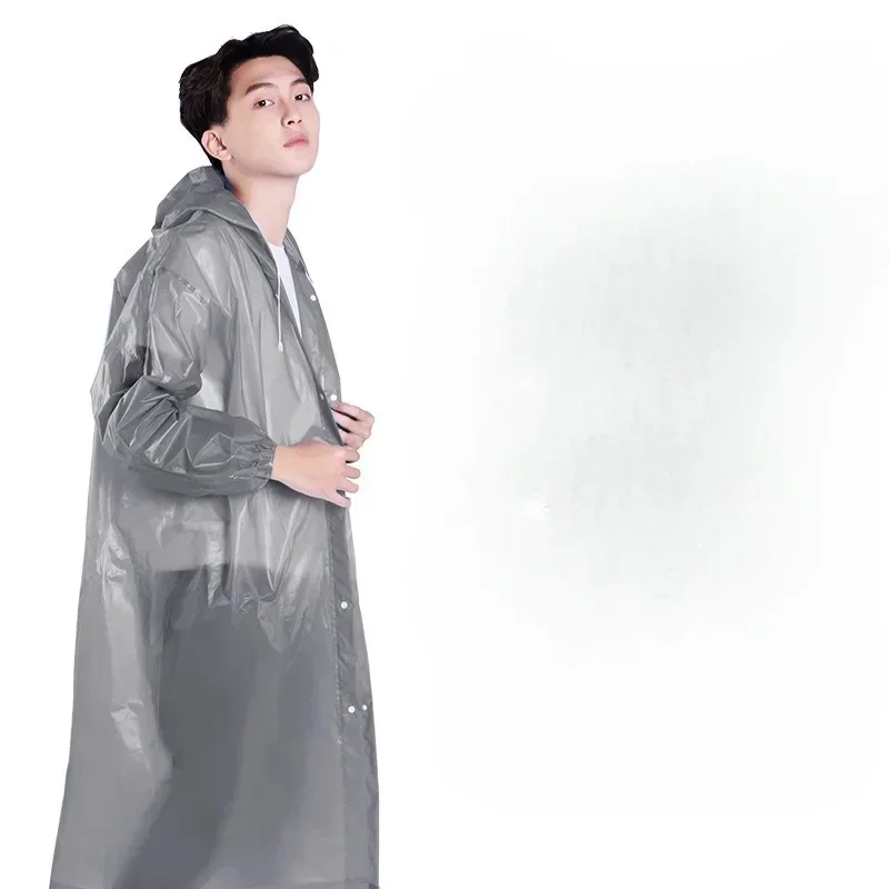 

High Quality Adult Waterproof Long Raincoat Women Men Rain Coat Hooded for Outdoor Hiking Travel Fishing Climbing Thickened