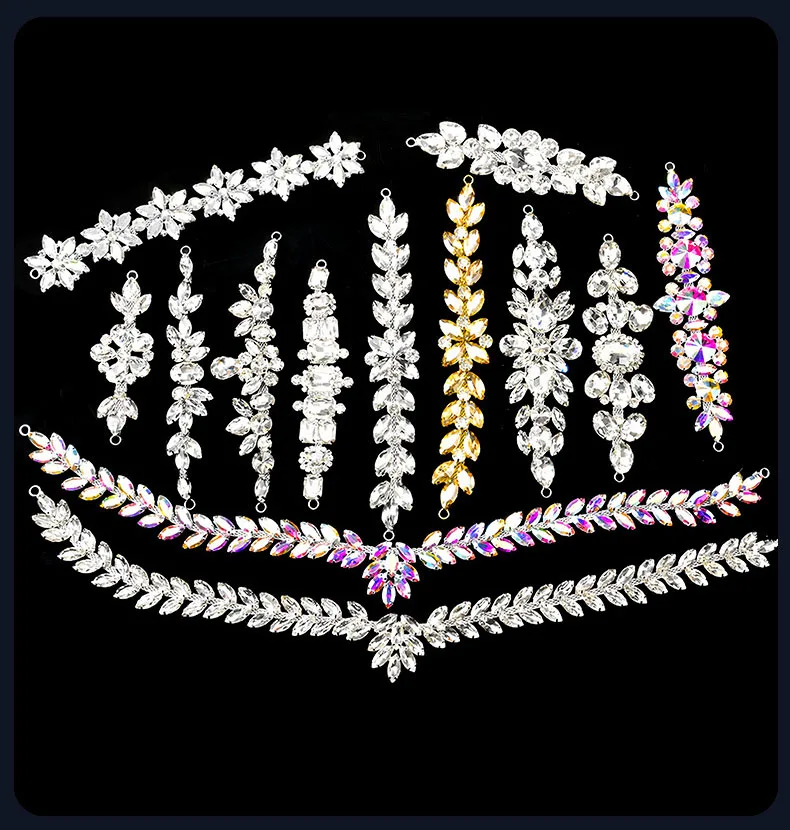 5 Stück Strass-Dekoration Glasdiamanten für Taschen, Hüte, Kleidung, DIY-Bastelarbeiten, Hochzeitskleider, Strass-Geschenke und Dekoration – Detail 1