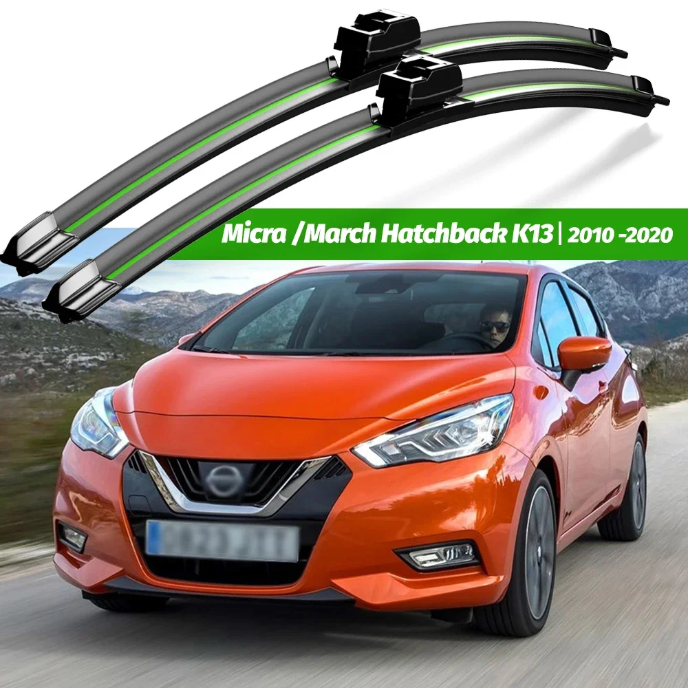 

Wiper LHD Front Wiper Blades Kit For Nissan Micra March K13 2010 - 2015 Windshield Windscreen Window 21"+14" Accessories