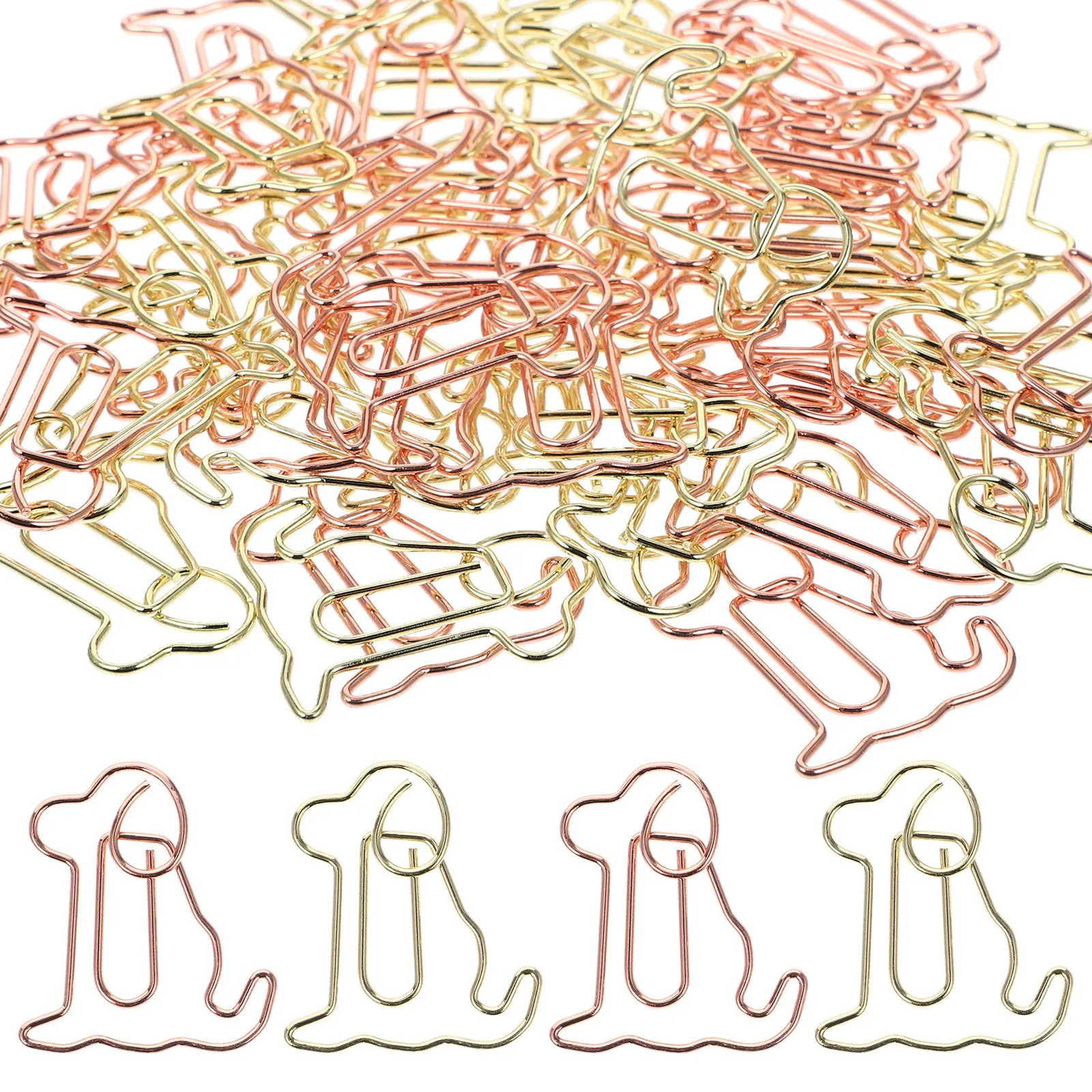 50pcs Multi-Color Bookmarks Adorable Paper Clips For Office School Document Fixing Cute Animal Shape File Clamps Practical Desk