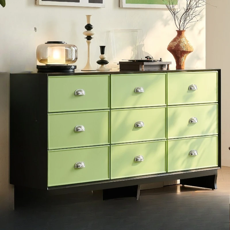 

Nine chest of drawers, chest of drawers, bedroom bedside cabinet against the wall, living room solid wood storage cabinet