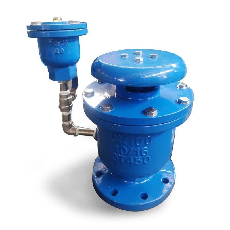 

DN80 DN100 3'' 4'' Wastewater Release Valve Ductile Iron QT450 Compound Combination Structure With Ball 3'' 4'' Air Vent Valve