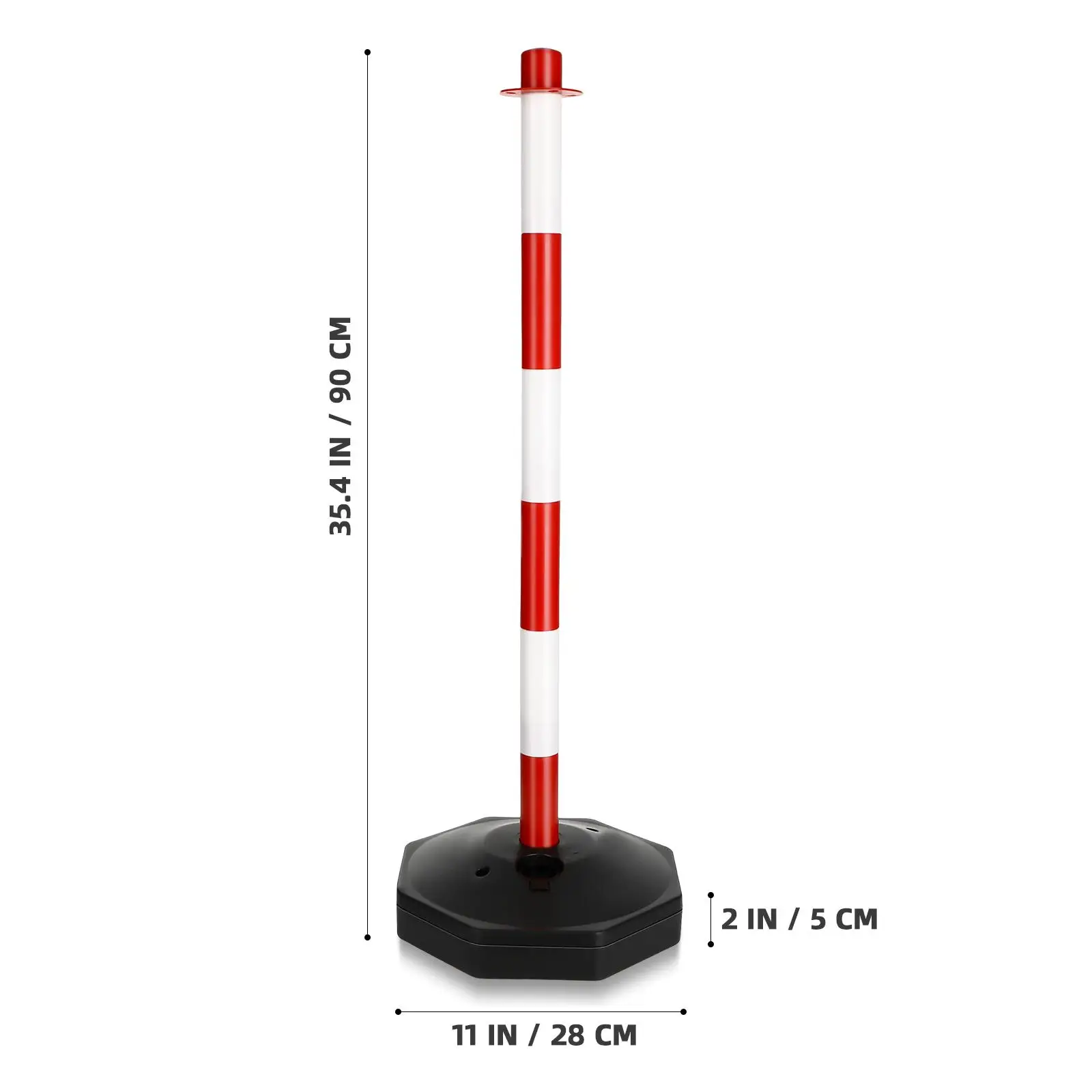 Rood Wit Water Zand Invulbare Waarschuwing Bolder Isolatie Stapel Anti Botsing Barricade Kegel Verkeersveiligheid Apparatuur