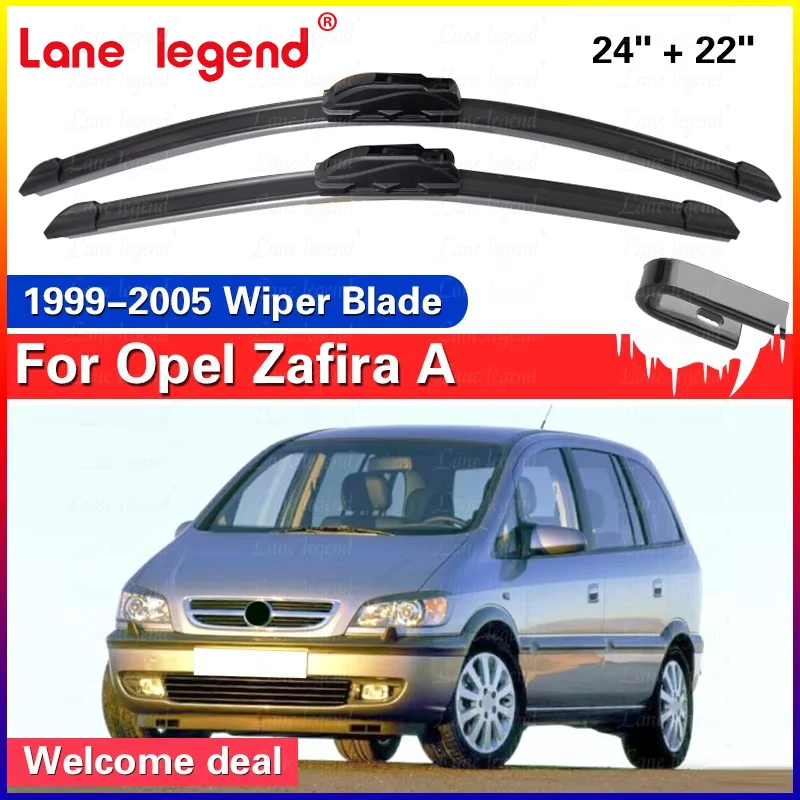 Auto Wischer Klinge Für Opel Zafira EINE 1999-2005 LHD 24 "+ 22" Frontscheibe Windschutzscheibe gummi Refill Wischer Auto Zubehör