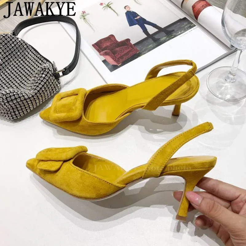 Summer Pointy Toe High Heels Sandals Women Slingback Dress Shoes Ladies Sexy Dress Pumps Women Shoes Sandales