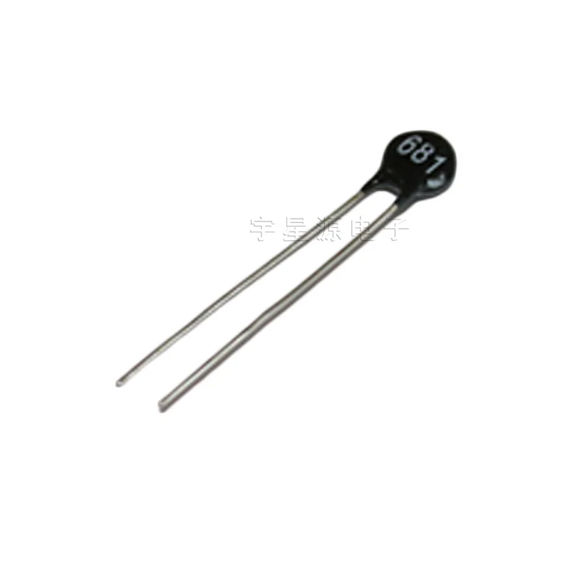 100Pcs/NTC thermistor MF11-681 (680R) black round head 5MM negative temperature