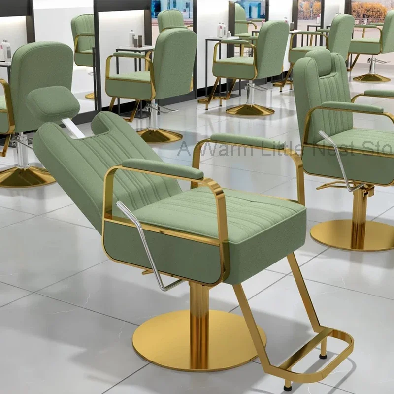 

Reclining Stool Chair Spinning Hairdressing Luxury Barber Chair Nails Leather Lash Tabouret Coiffeuse Salon Equipment Furniture