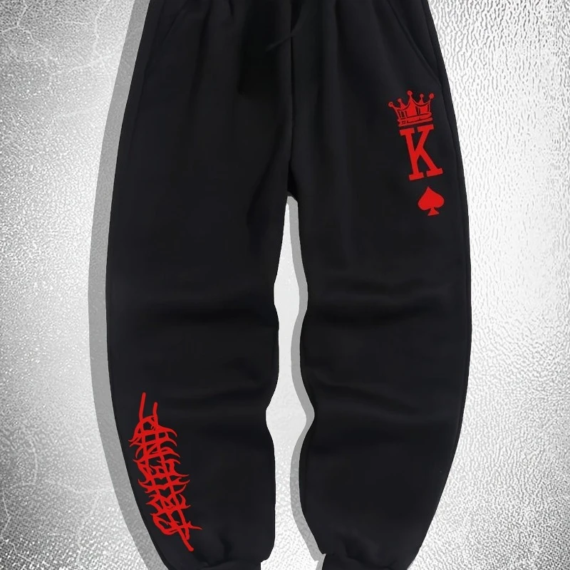 

Осенне-зимние популярные мужские весенние и летние спортивные брюки с буквой K и покерной картой, спорт на открытом воздухе