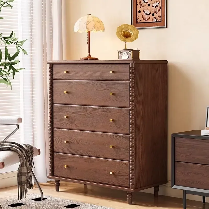 for Modern Walnut Dresser with 8 Drawers  Living Room Cabinet Bedroom Storage Locker