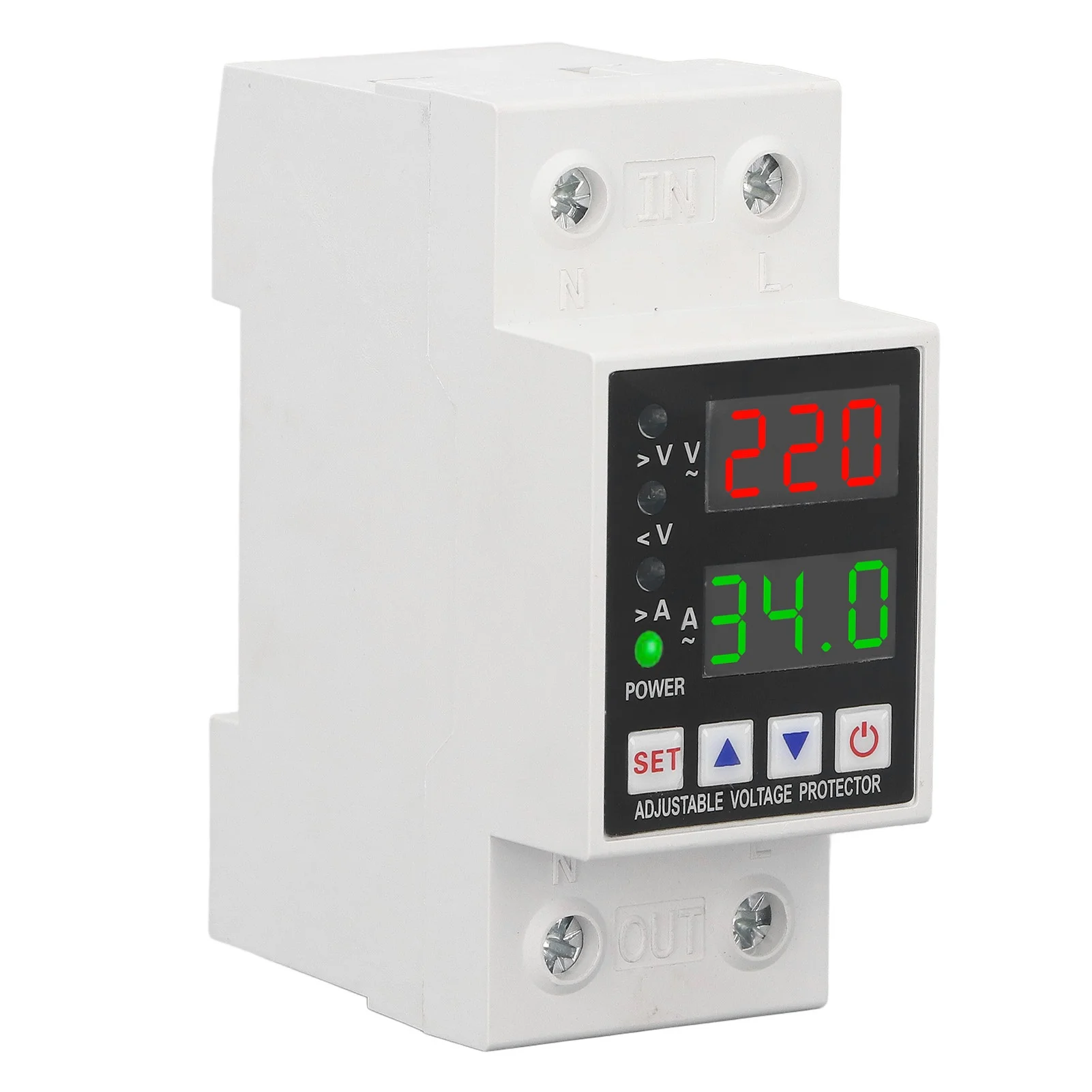 AC230V Overvoltage Undervoltage Protector Current Limit Delay Automatic Reset Switch Voltage Protective Device  Rated
