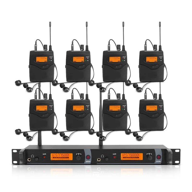 DM2000 2 Channel Monitoring Sound Earphone Wireless in Ear Monitors Professional System