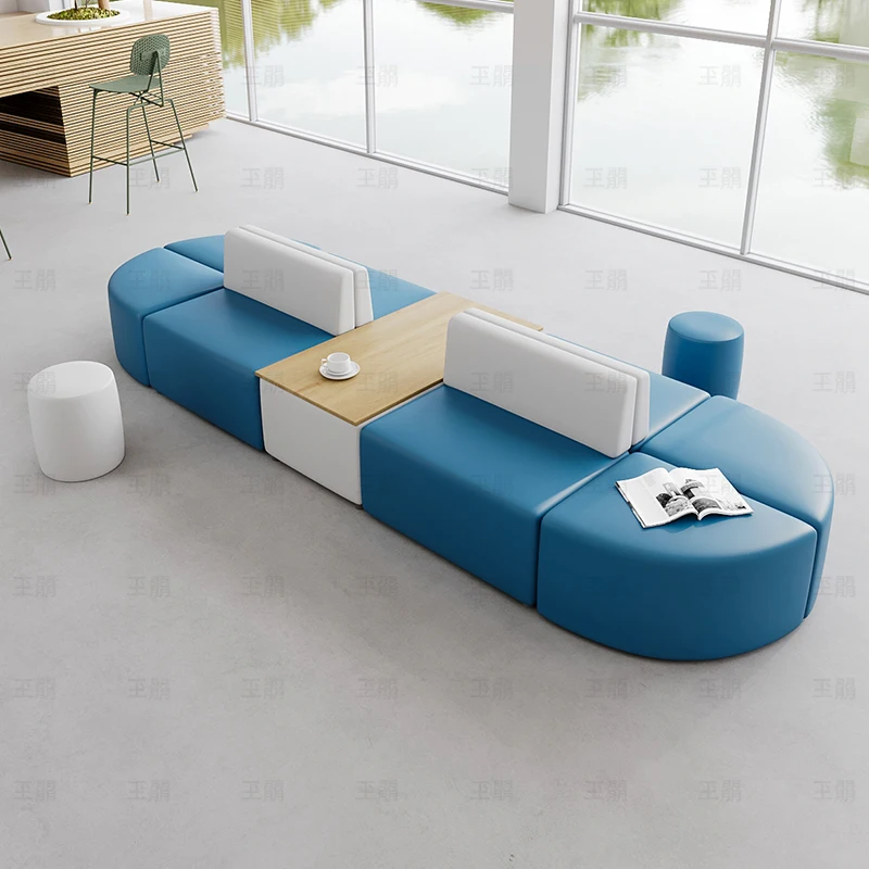 Reception waiting hall Shopping mall rest area Simple sofa Creative leisure library Sales office Reception kindergarten