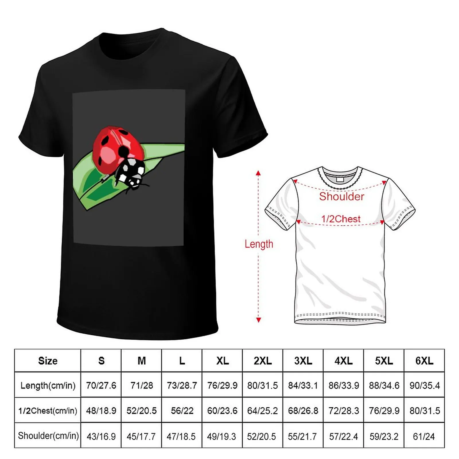 Ladybird Insect T-Shirt Labor Work Casual T-Shirt